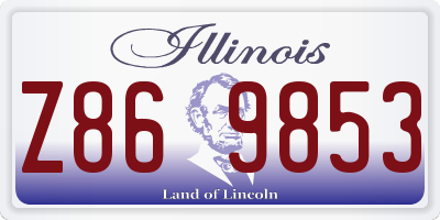 IL license plate Z869853