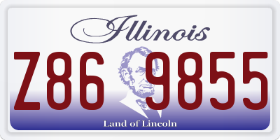 IL license plate Z869855