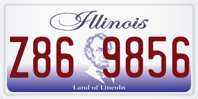 IL license plate Z869856