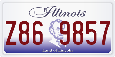 IL license plate Z869857