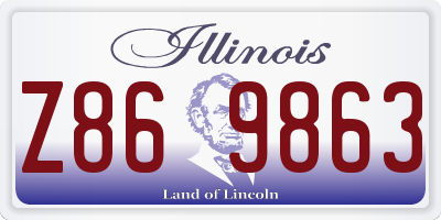 IL license plate Z869863