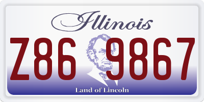 IL license plate Z869867