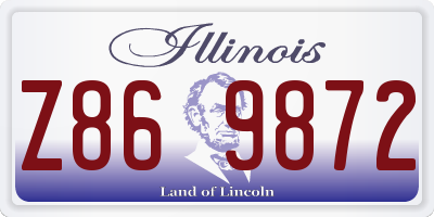 IL license plate Z869872