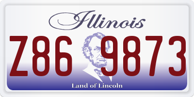 IL license plate Z869873