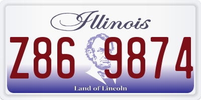 IL license plate Z869874