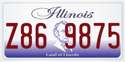 IL license plate Z869875