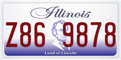 IL license plate Z869878