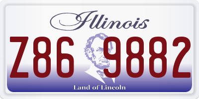 IL license plate Z869882