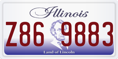 IL license plate Z869883