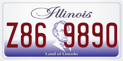IL license plate Z869890