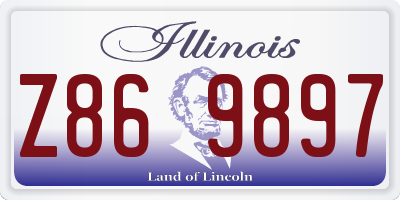 IL license plate Z869897