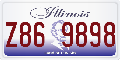 IL license plate Z869898