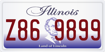IL license plate Z869899