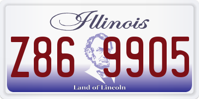 IL license plate Z869905