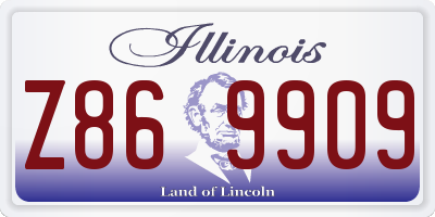 IL license plate Z869909