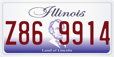 IL license plate Z869914