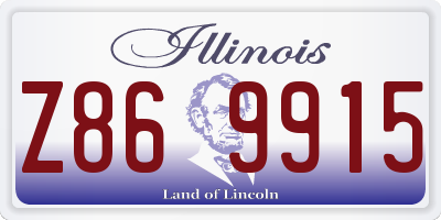 IL license plate Z869915