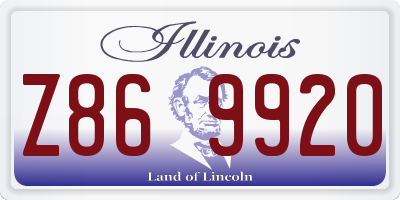 IL license plate Z869920