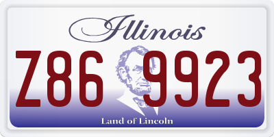 IL license plate Z869923