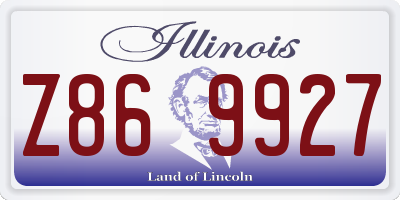 IL license plate Z869927