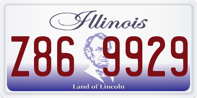 IL license plate Z869929