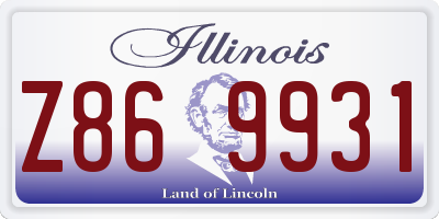 IL license plate Z869931