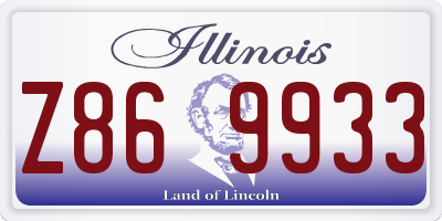 IL license plate Z869933