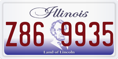 IL license plate Z869935