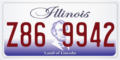 IL license plate Z869942