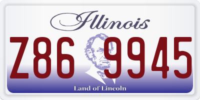IL license plate Z869945