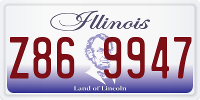 IL license plate Z869947