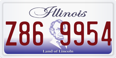 IL license plate Z869954