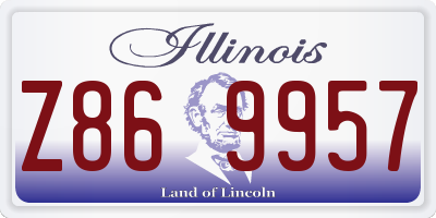 IL license plate Z869957