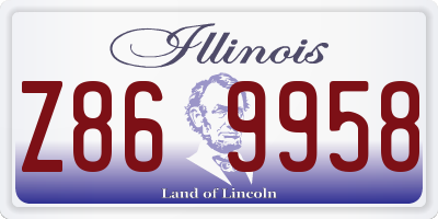 IL license plate Z869958