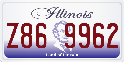 IL license plate Z869962