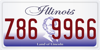 IL license plate Z869966