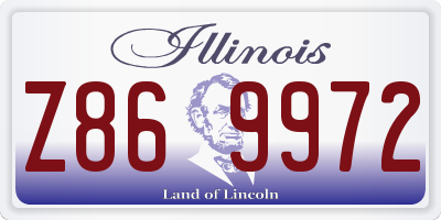 IL license plate Z869972