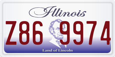 IL license plate Z869974