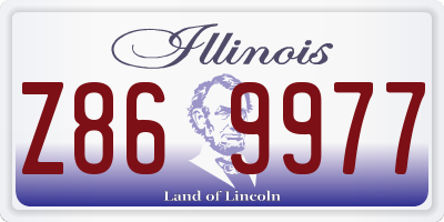 IL license plate Z869977