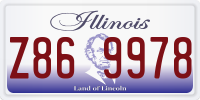 IL license plate Z869978