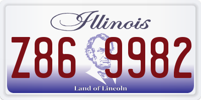 IL license plate Z869982