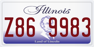 IL license plate Z869983