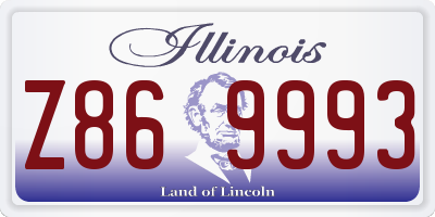 IL license plate Z869993