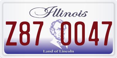 IL license plate Z870047
