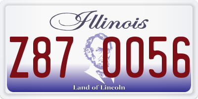 IL license plate Z870056