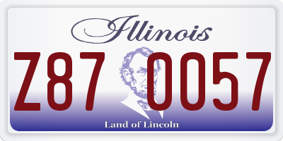 IL license plate Z870057