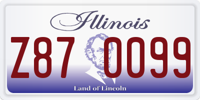 IL license plate Z870099