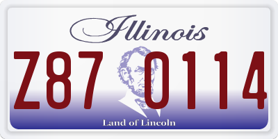 IL license plate Z870114