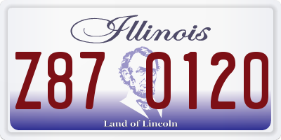 IL license plate Z870120