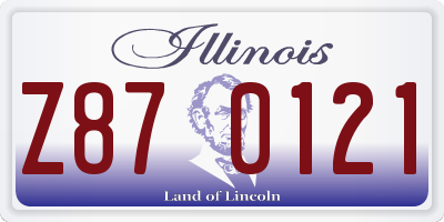 IL license plate Z870121